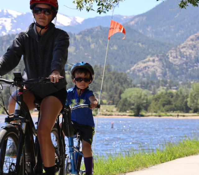 Tag along bike for kids