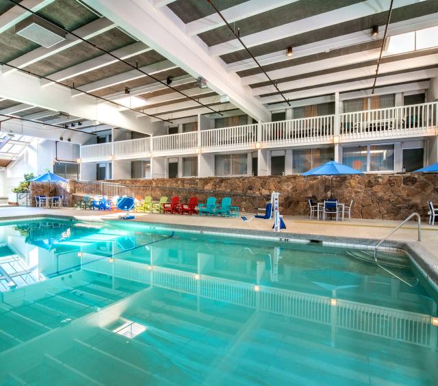 Indoor Pool and Hot Tub at The Ridgeline Hotel Estes Park
