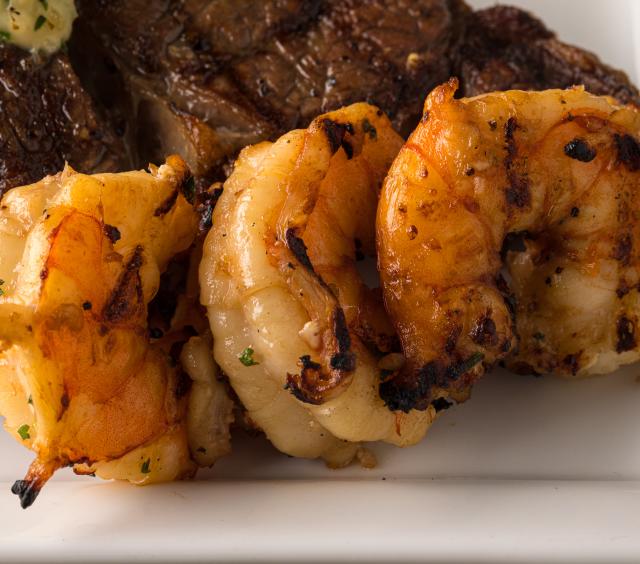 shrimp and steak plate