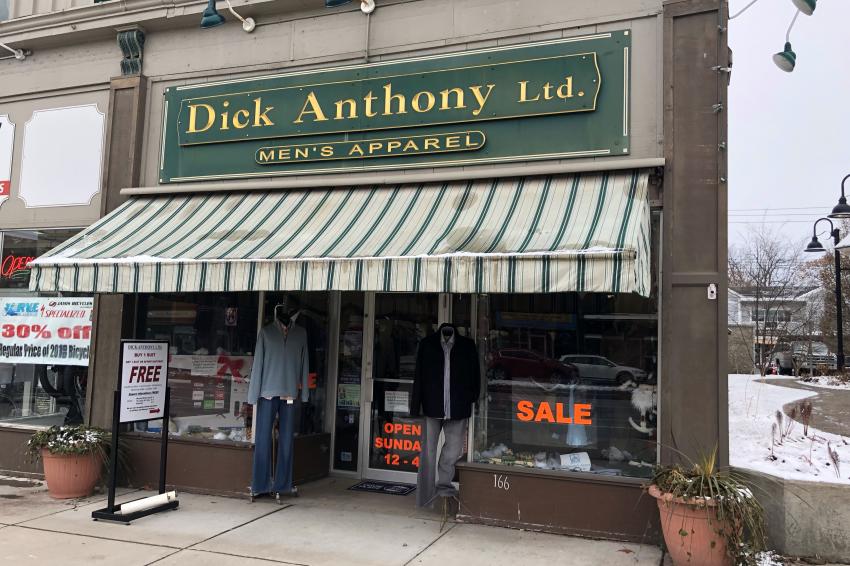 Dick Anthony's storefront in Canandaigua