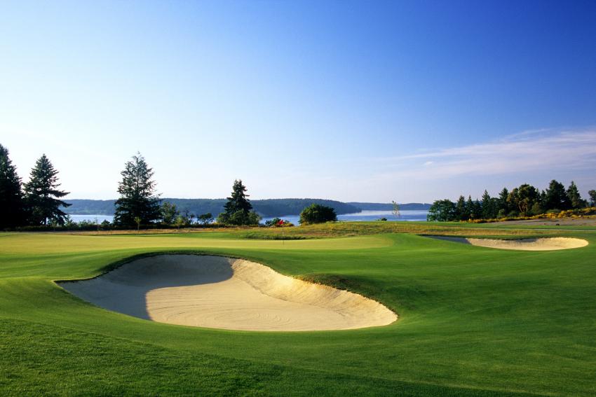 Home Course Hole #2 in DuPont, WA.