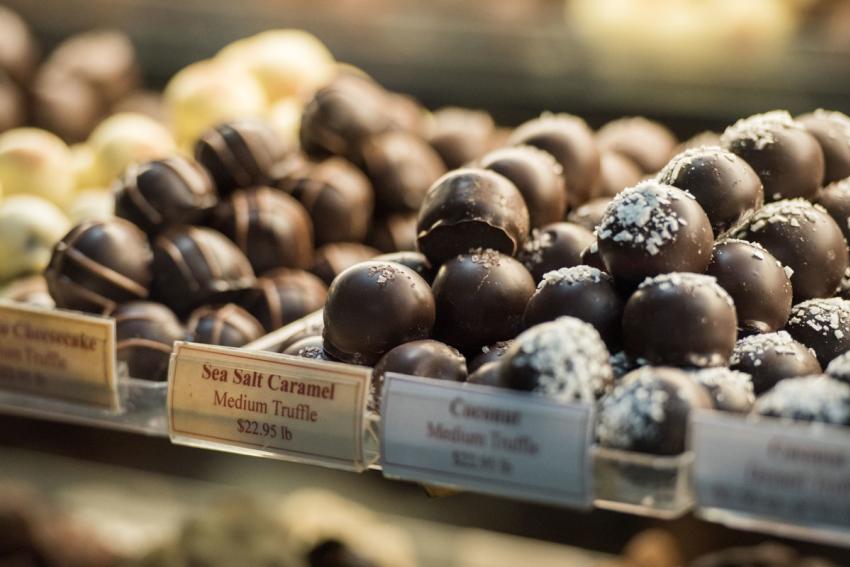 Tray of chocolates at Sweet Expressions