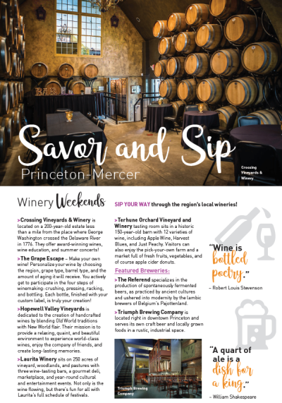 Sip savor visitors guide page