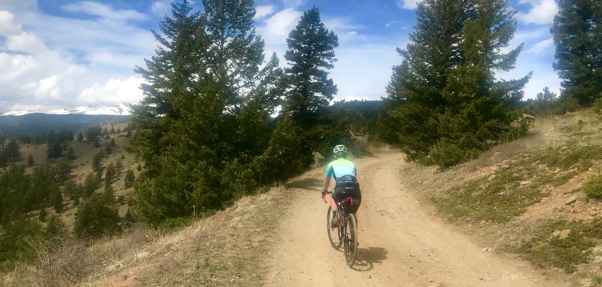 Person Gravel Biking Fourmile Canyon