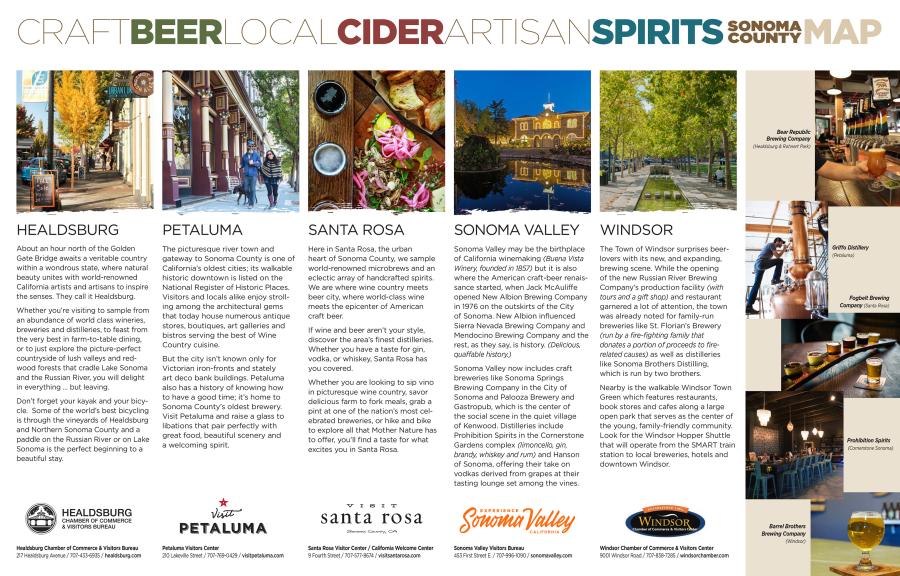 Sonoma County Beer & Spirits Map