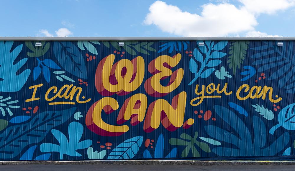 We Can mural in downtown Fort Wayne from artist Matt Plett