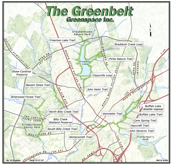 Elizabethtown Ky Hiking Biking Walking Trails Greenspace