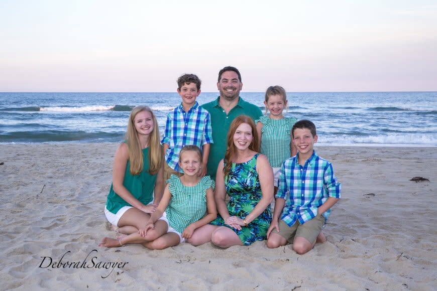 Family Beach portrait in Outer Banks by Deborah Sawyer