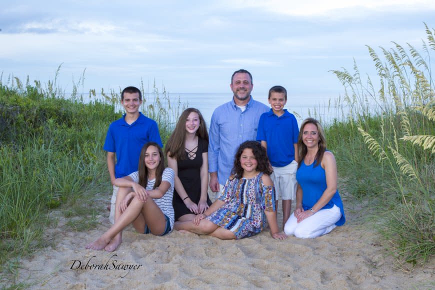 Outer Banks Beach Family Portrait by Deborah Sawyer