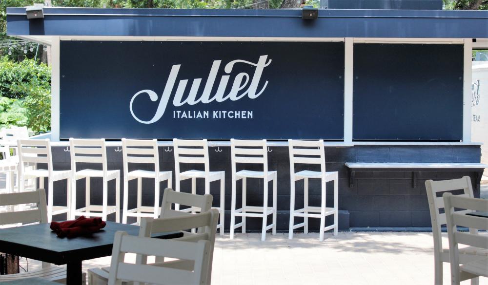 Patio Bar at Juliet Italian Kitchen in Austin Texas