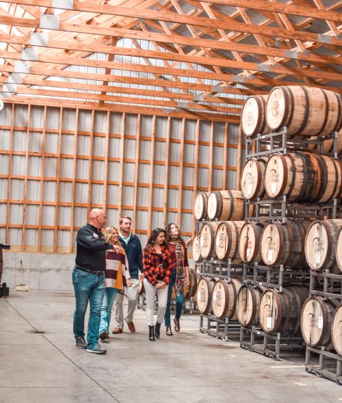 Man giving a tour at Starlight Distillery