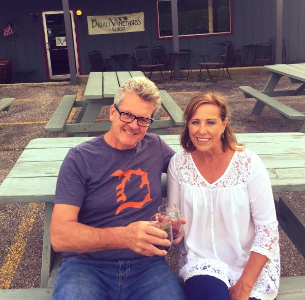 David and Holly of Grand Rapids, Michigan, stopped by Briali Winery in Fremont on their way home and enjoyed a glass of wine.
