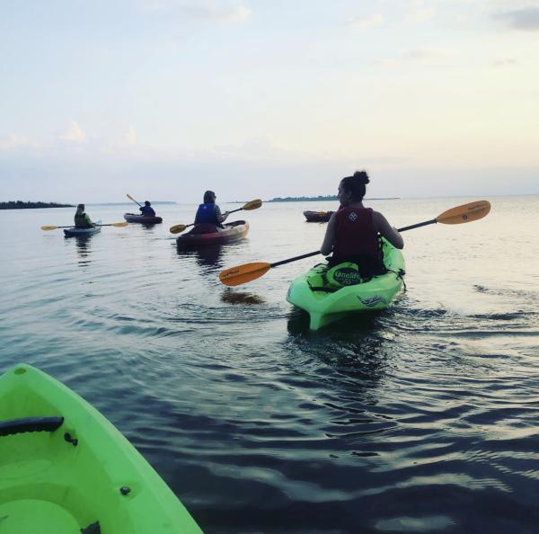 Group Of People Kayaking Sandbridge False Cape