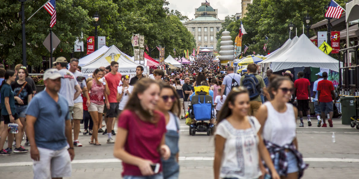 Fayetteville street crowd