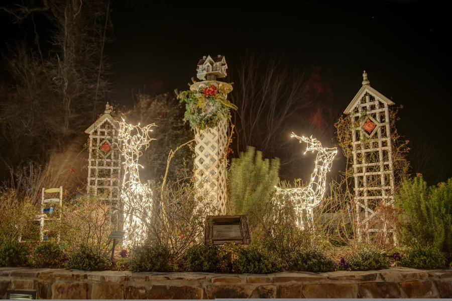 Fairy Village Christmas Display at Lake Lure Flowering Bridge