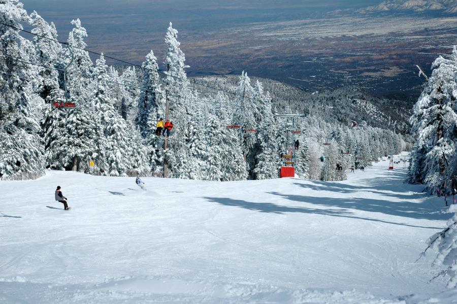 Skiing Sandia Peak Ski Area