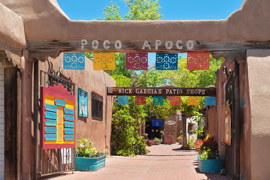 A view of Poco Apoco plaza in Old Town