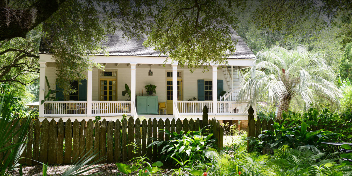 Front view of the restored 1840s Maison Madeline.