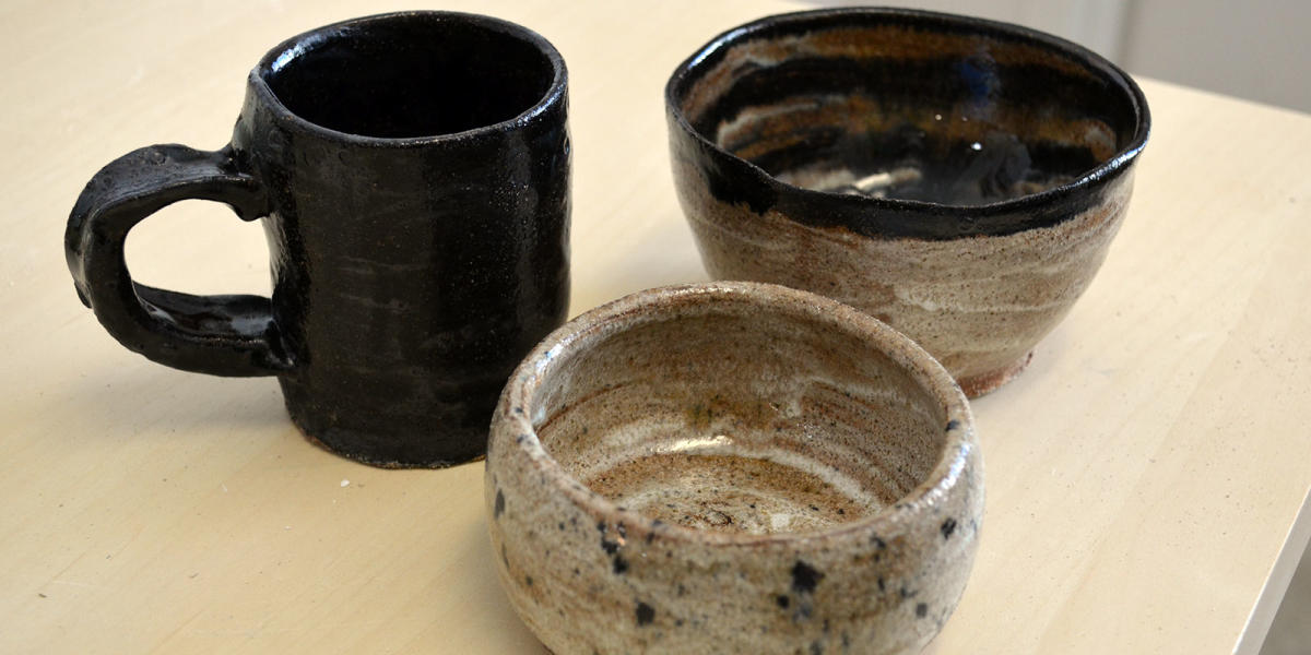 Pottery from Ceramics Class at Kimball Arts Center