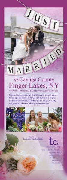 Just Married in Cayuga brouchure