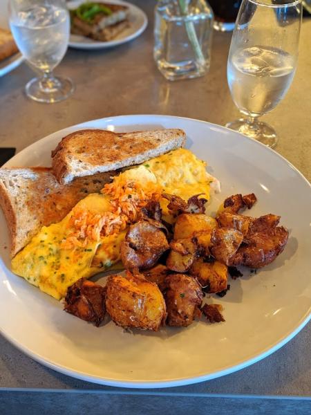 repertoire florence kentucky king crab omlette and fried potatoes