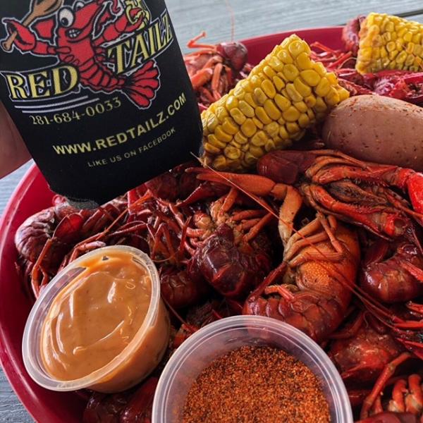 Located in Fannett, Red Tailz serves up seasoned crawfish and all the fixins'.