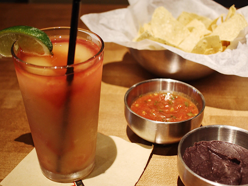 The Guava from Gloria's features fresh guava, orange juice, and agave nectar, and goes great with chips & salsa.