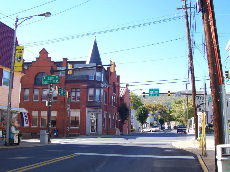 Water St and Church St intersection in Downtown Thurmont