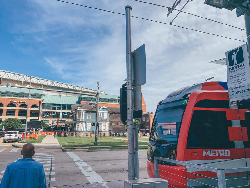 Downtown Metrorail with Minute Maid in background