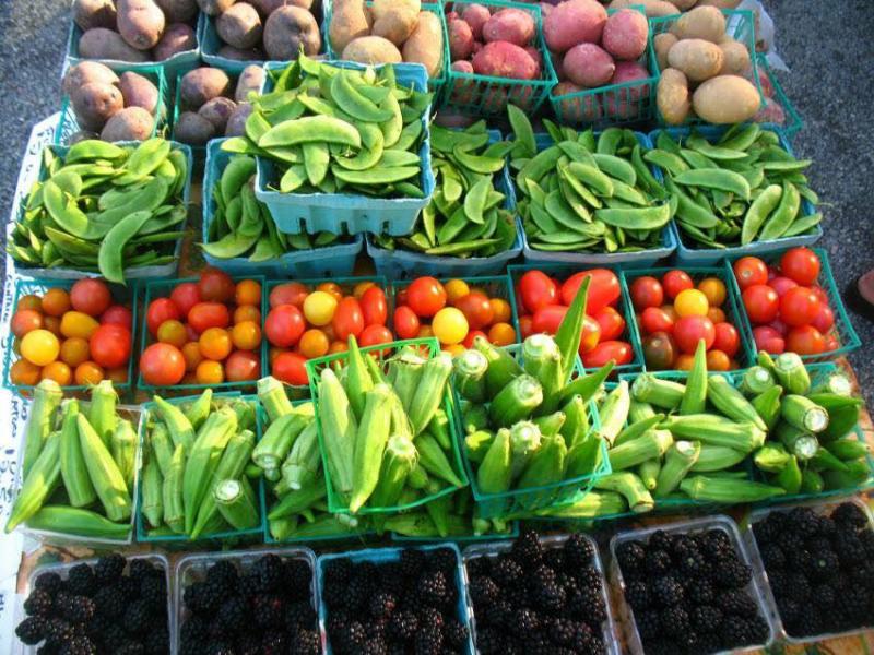 South of the James Farmers Market produce