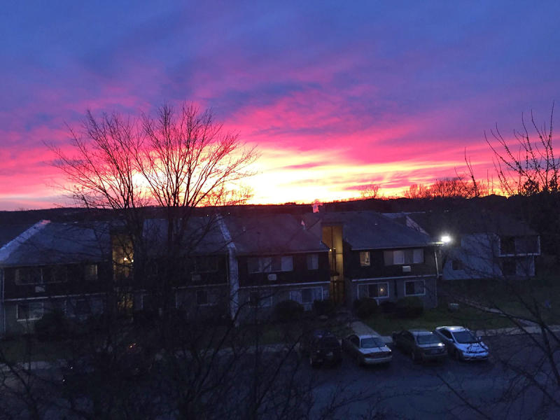 camelot-apartments-canandaigua-exterior-sunset