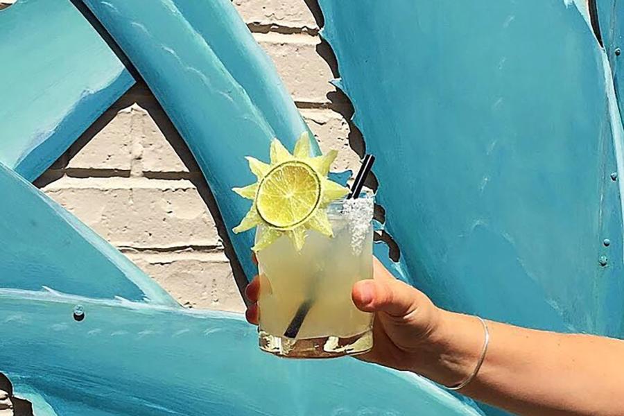 Photo of arm holding a margarita at Mariano's Hacienda