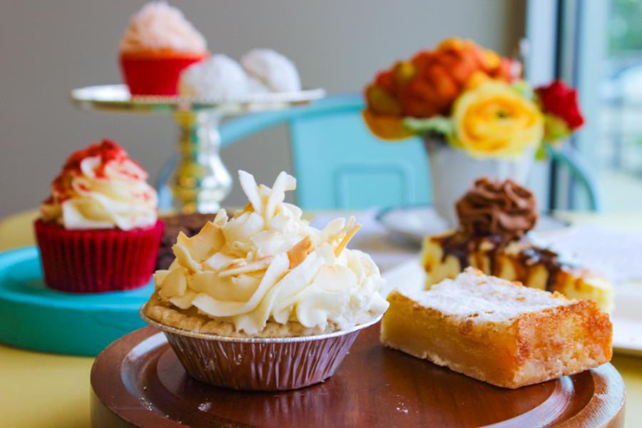 Colorful pastries sit on display at the The Dessert Fork in Huntsville.