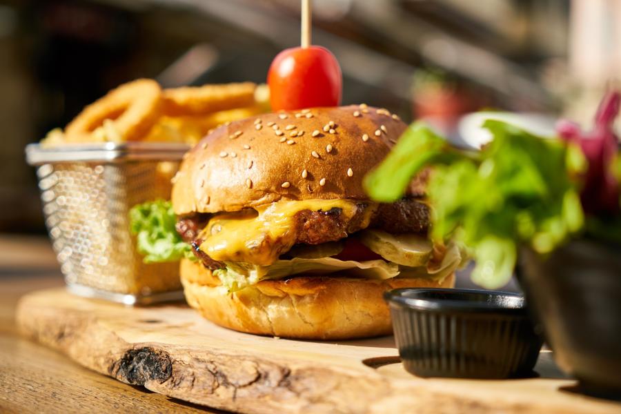 Burger-with-fries-plate