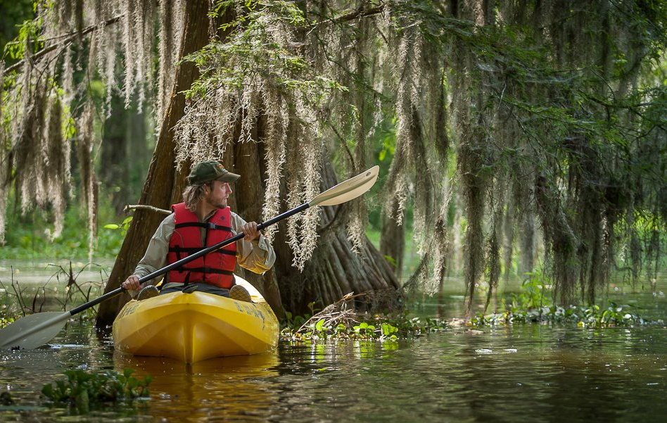 Canoe in Louisiana, kayak, camping