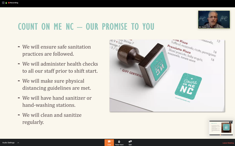 Count On Me NC promise slide.