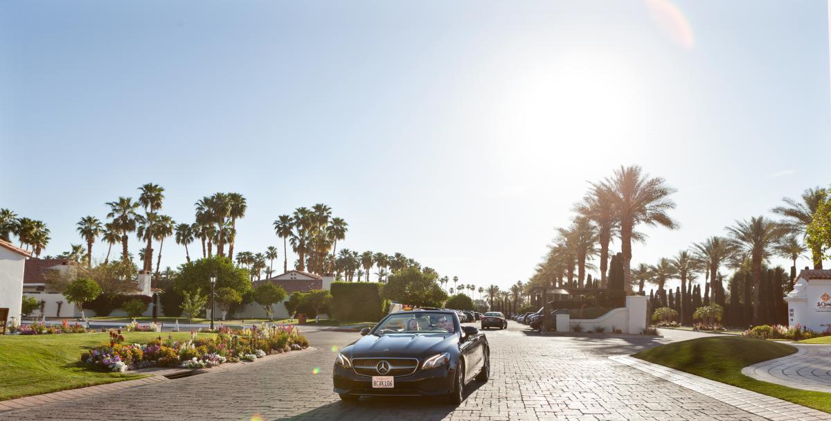 Mercedes driving in La Quinta Resort