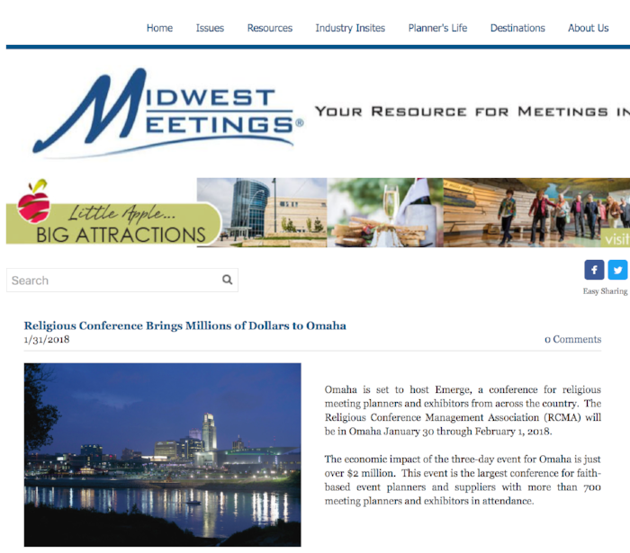 Midwest Meetings - Religious Conference Brings Millions of Dollars to Omaha