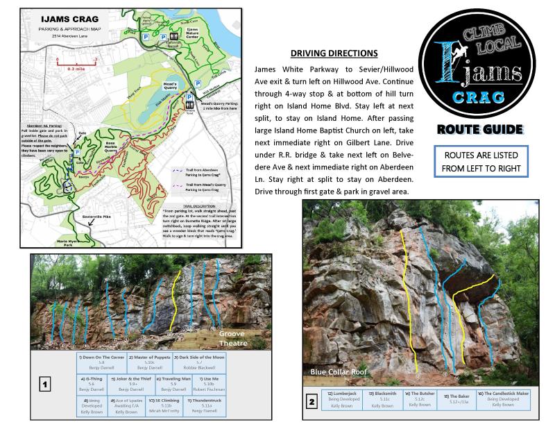 Ijams Crag Rock Climbing Route Guide
