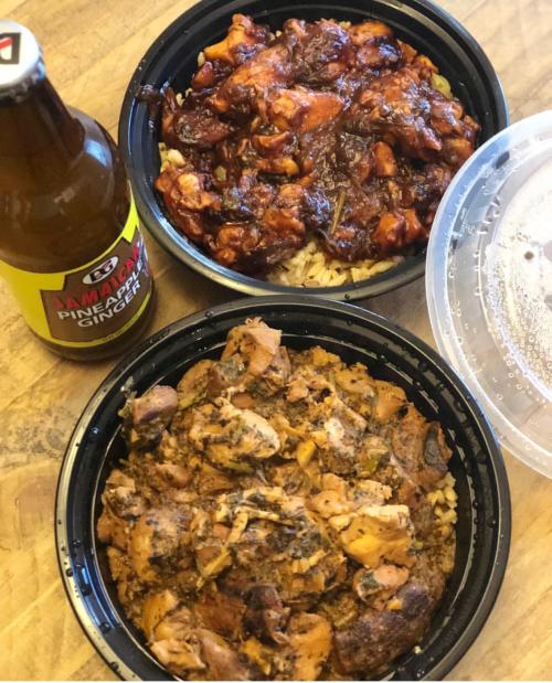 Jerk chicken & Mama's Stew are just two of the options served at the Carib Shack.