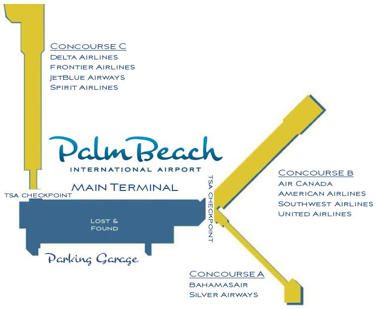 Terminal Maps Palm Beach International Airport