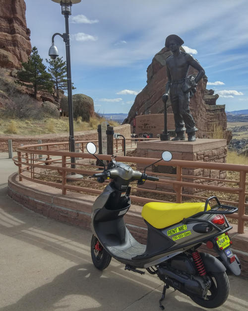 Scooter at Red Rocks Park & Amphitheatre