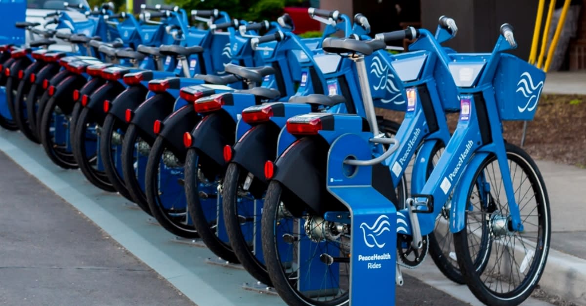 PeaceHealth Rides Bike Rentals Next to Hotel Courtesy of PeaceHealth Bike Rides