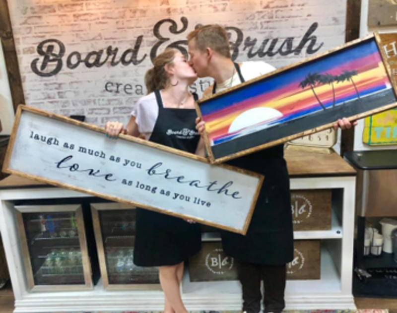 Board and Brush couple