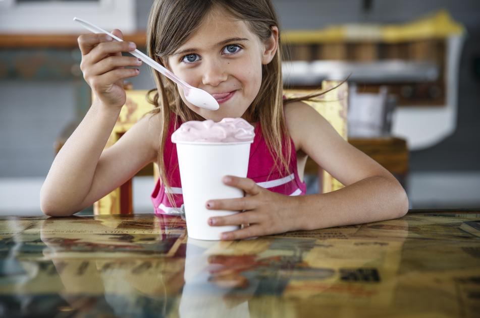 Delicious raspberry shakes at Bear Lake!