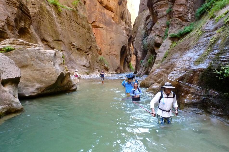 Hiking the Narrows.