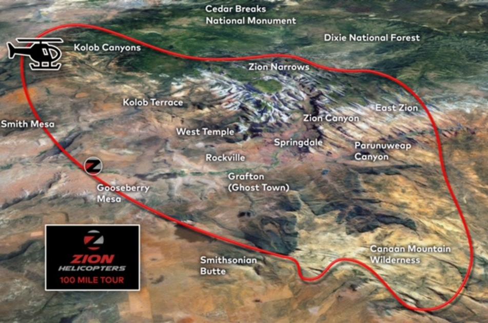 ZHelicopters 100 mile route