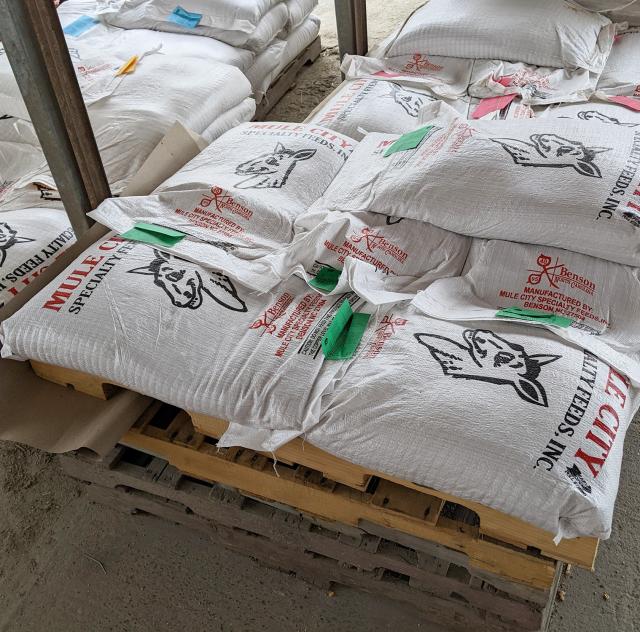 Mule City feed bags