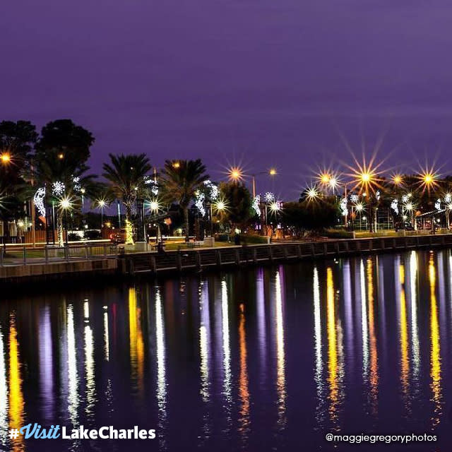 #VisitLakeCharles Photo of the Month | Maggie Gregory _ Seawall Reflections