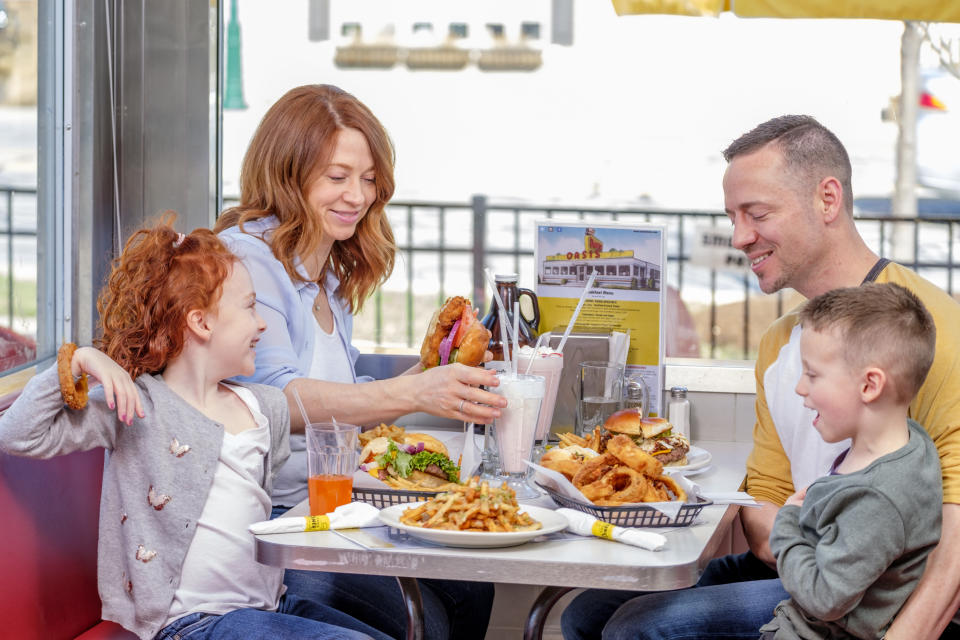 Family at Oasis Diner